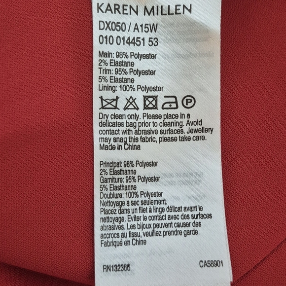 Karen Millen Sleeveless Bodycon Midi Dress w/Crochet Front/Back Inlay - Size 4 - Picture 11 of 13